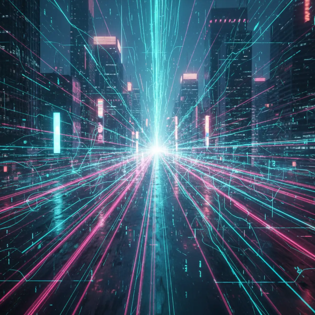 modern ai business background