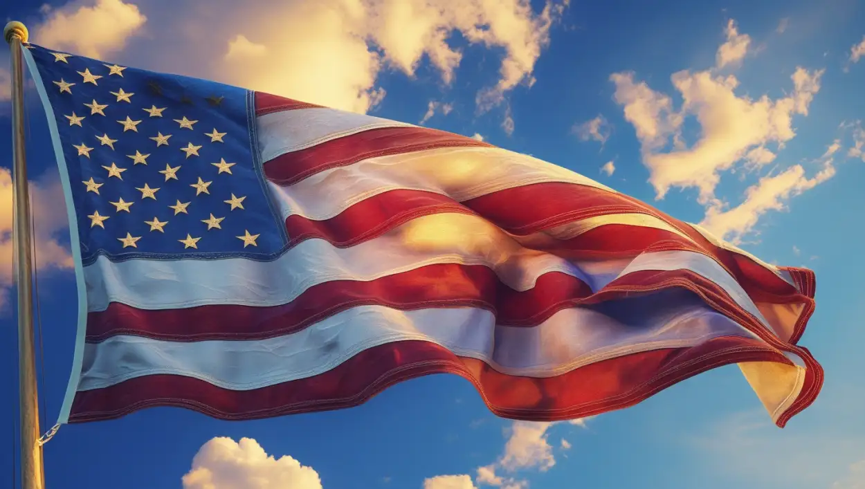 modern american flag background template