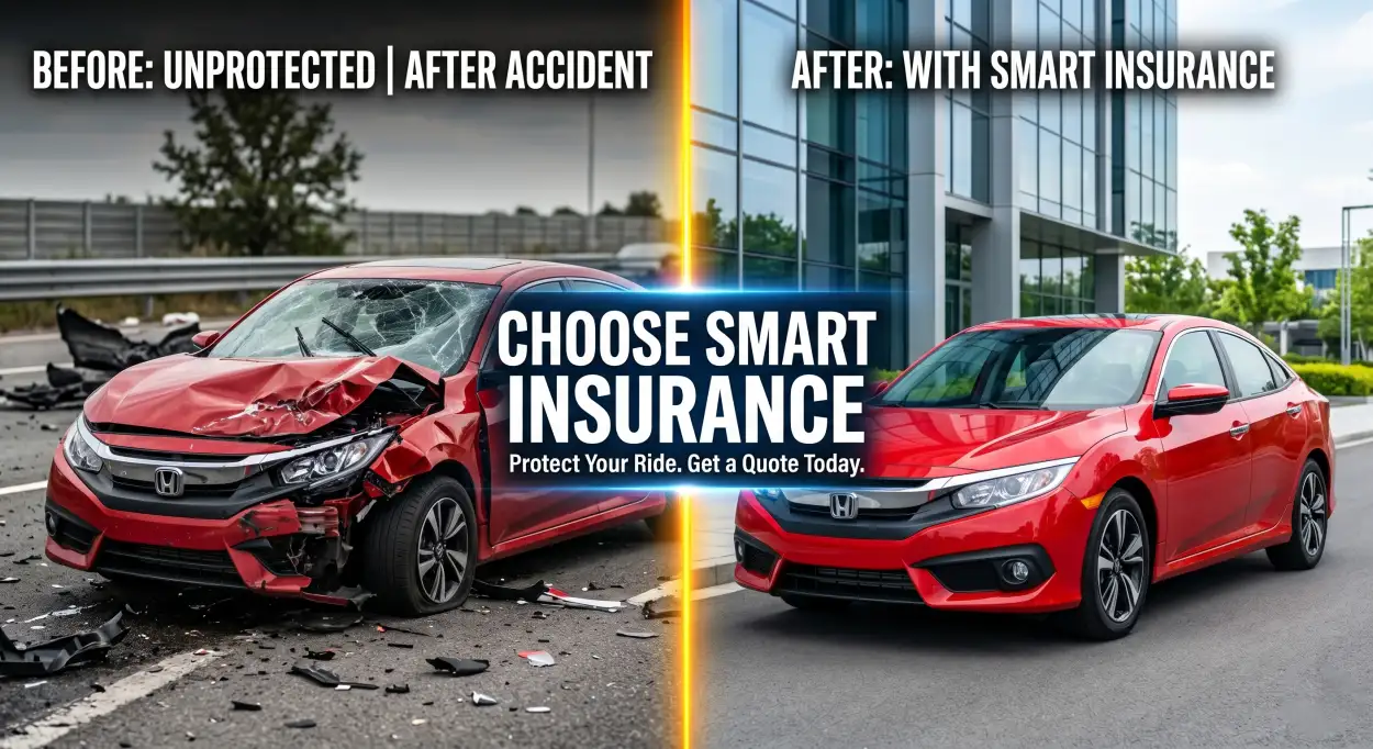 Free Download Modern Auto Insurance Ad Graphics - High Quality Auto Insurance Creatives Image