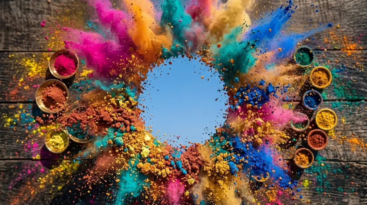 modern holi poster background template