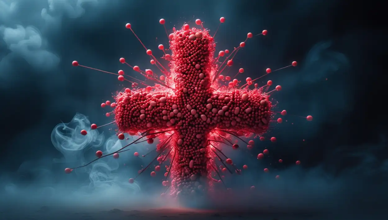 modern medical background with cross sign