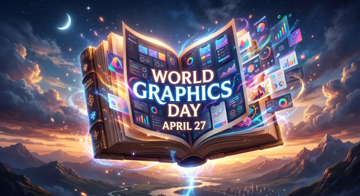 Free Download Modern World Graphics Day Banner Design - High Quality World Graphics Day 2026 Image
