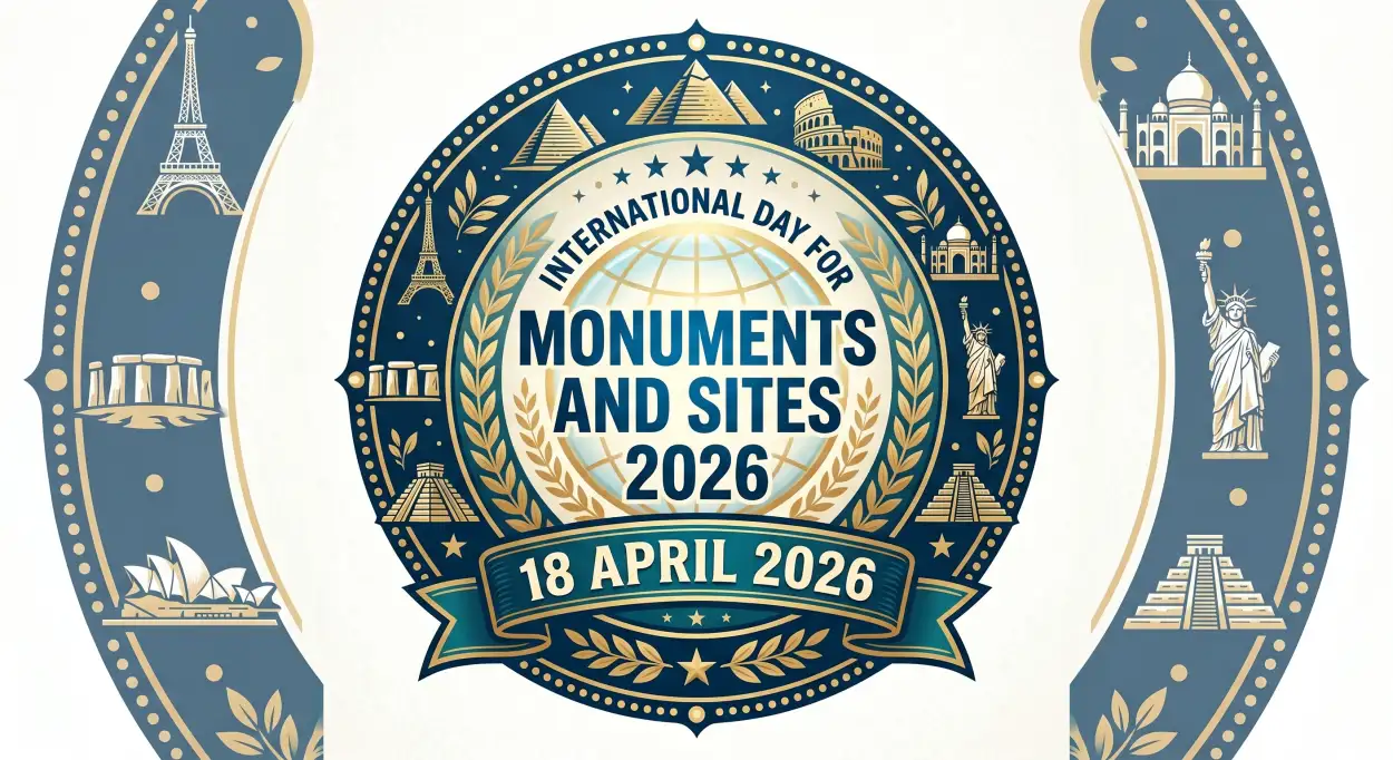 Free Download Monuments Day Banner Design Inspiration - High Quality International Day For Monuments And Sites 2026 Image