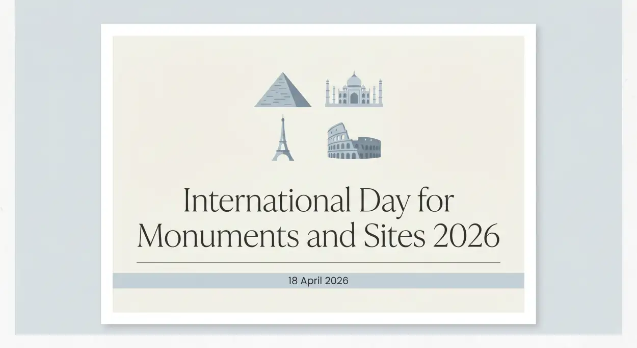 Free Download Monuments Day Canva Template Ideas - High Quality International Day For Monuments And Sites 2026 Image