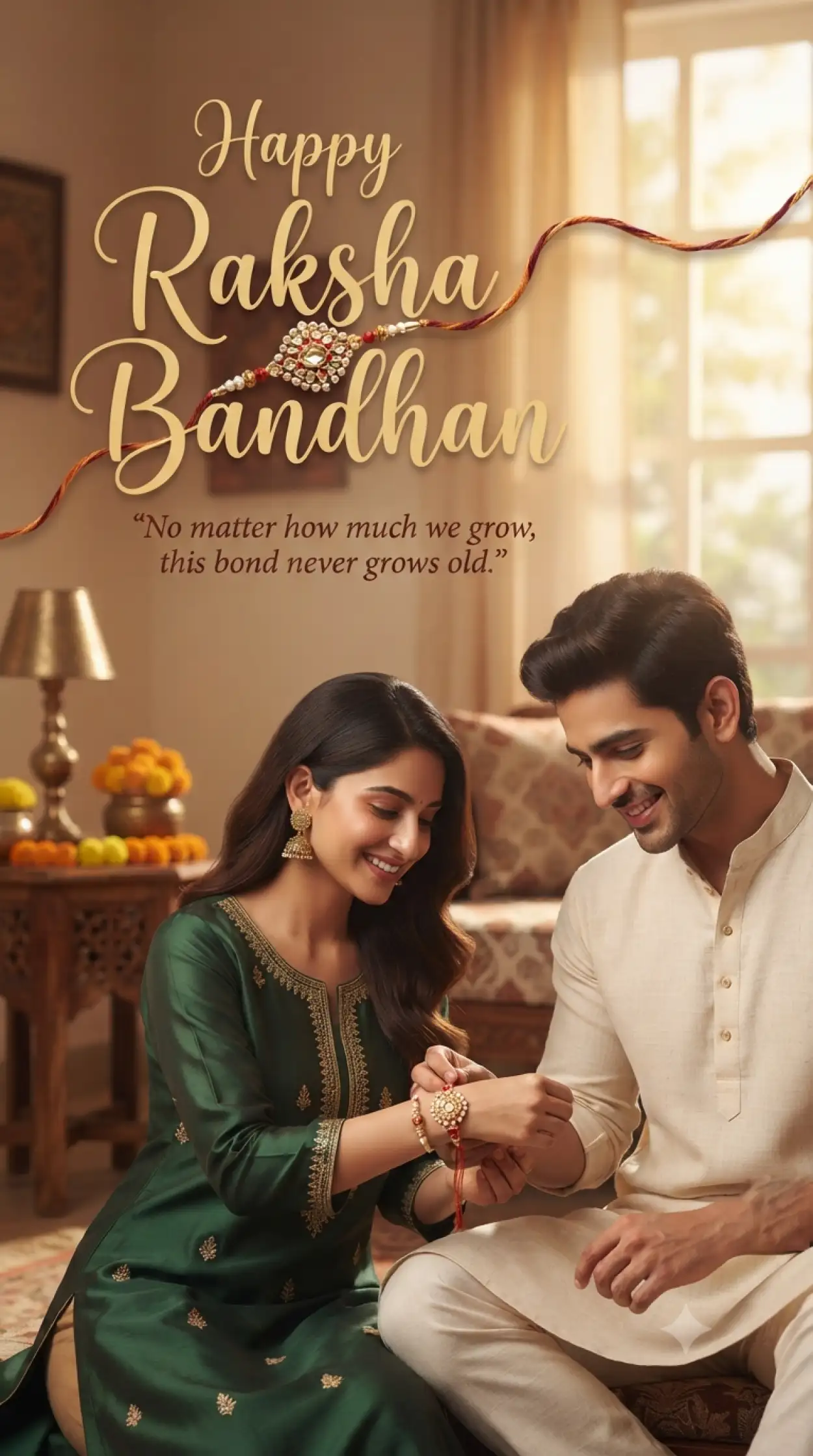 Free Download Most Touching Raksha Bandhan Greetings For Brother - High Quality Happy Raksha Bandhan Greetings Image