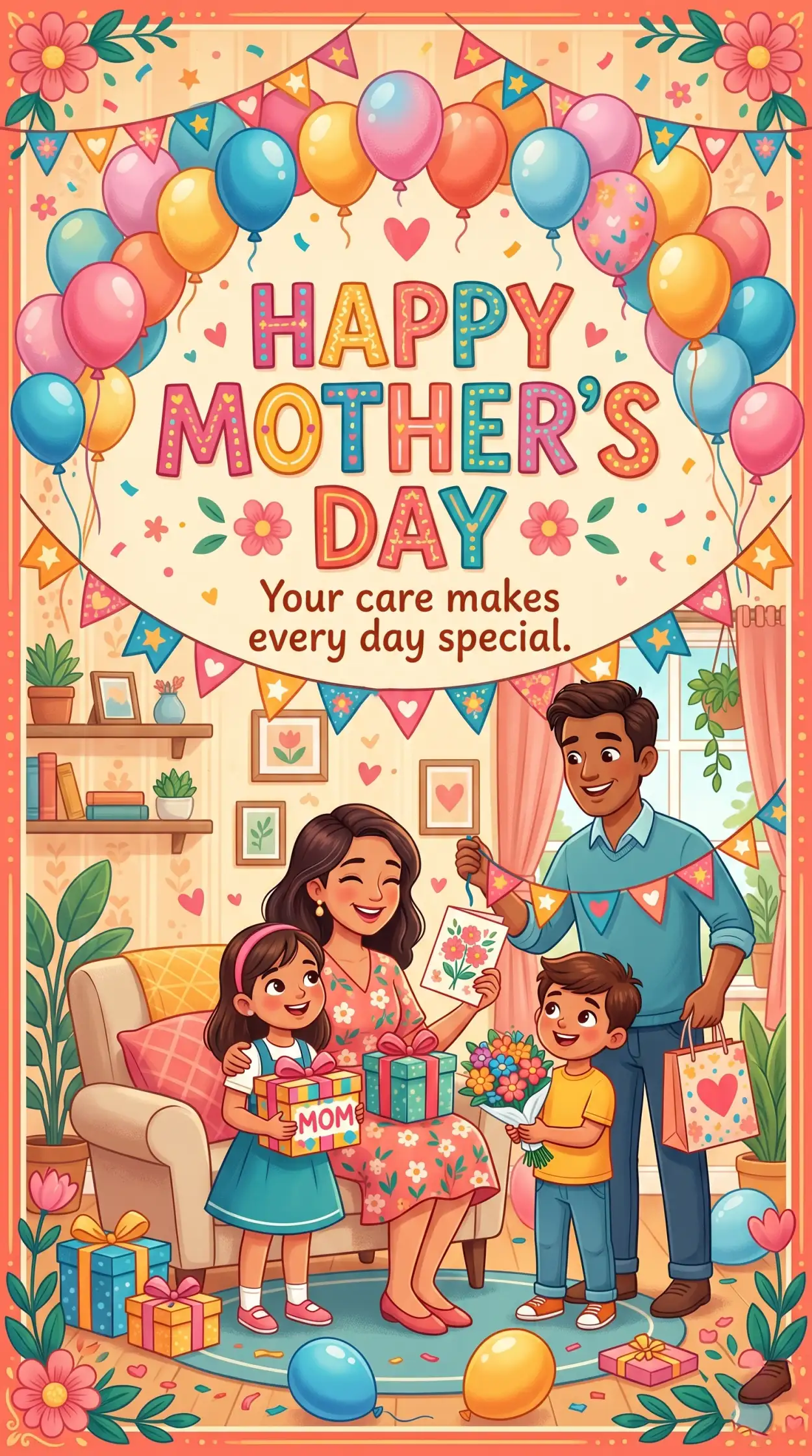 Free Download Mothers Day Care And Love Status - High Quality Mothers Day Status Image