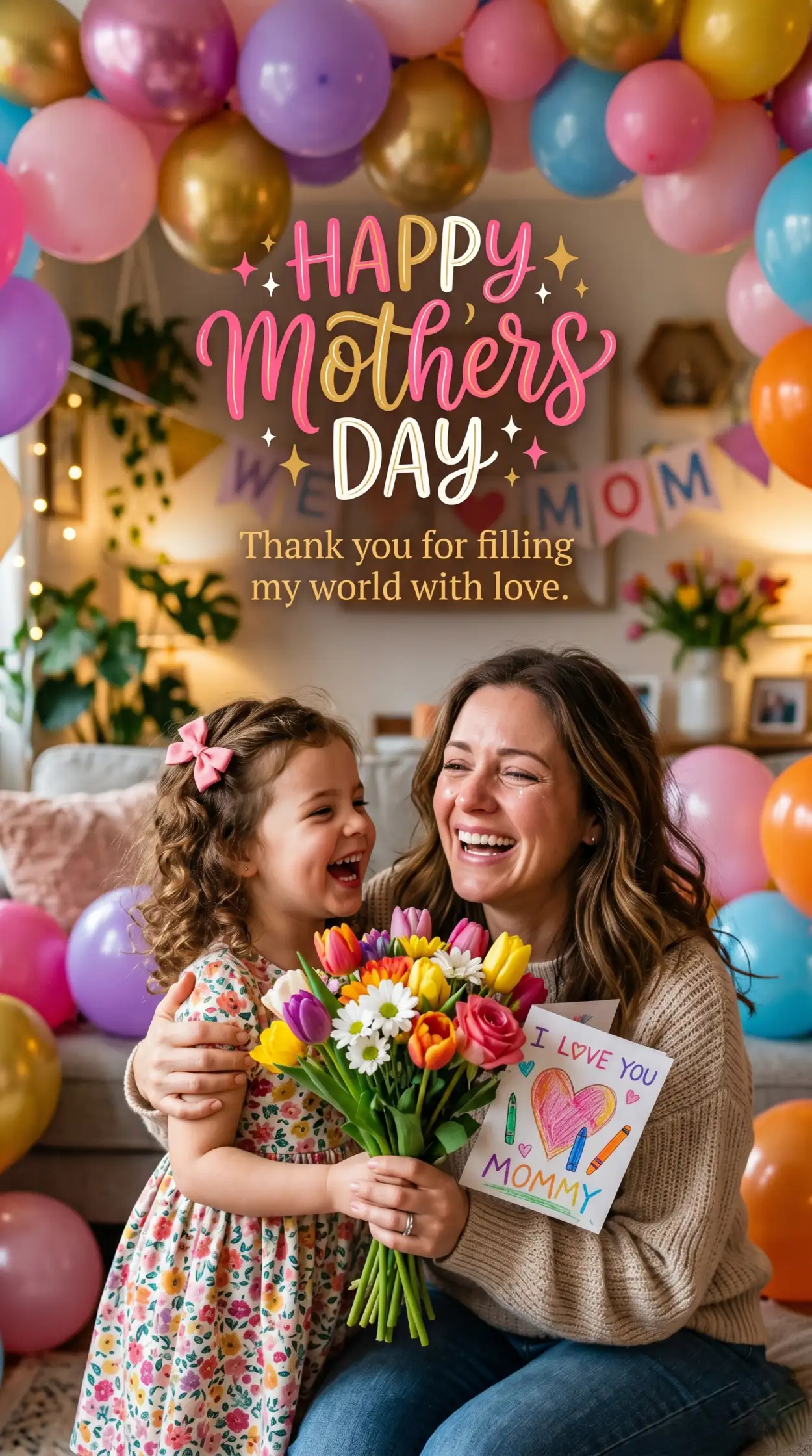Free Download Mothers Day Loving Mom Captions - High Quality Mothers Day Status Image