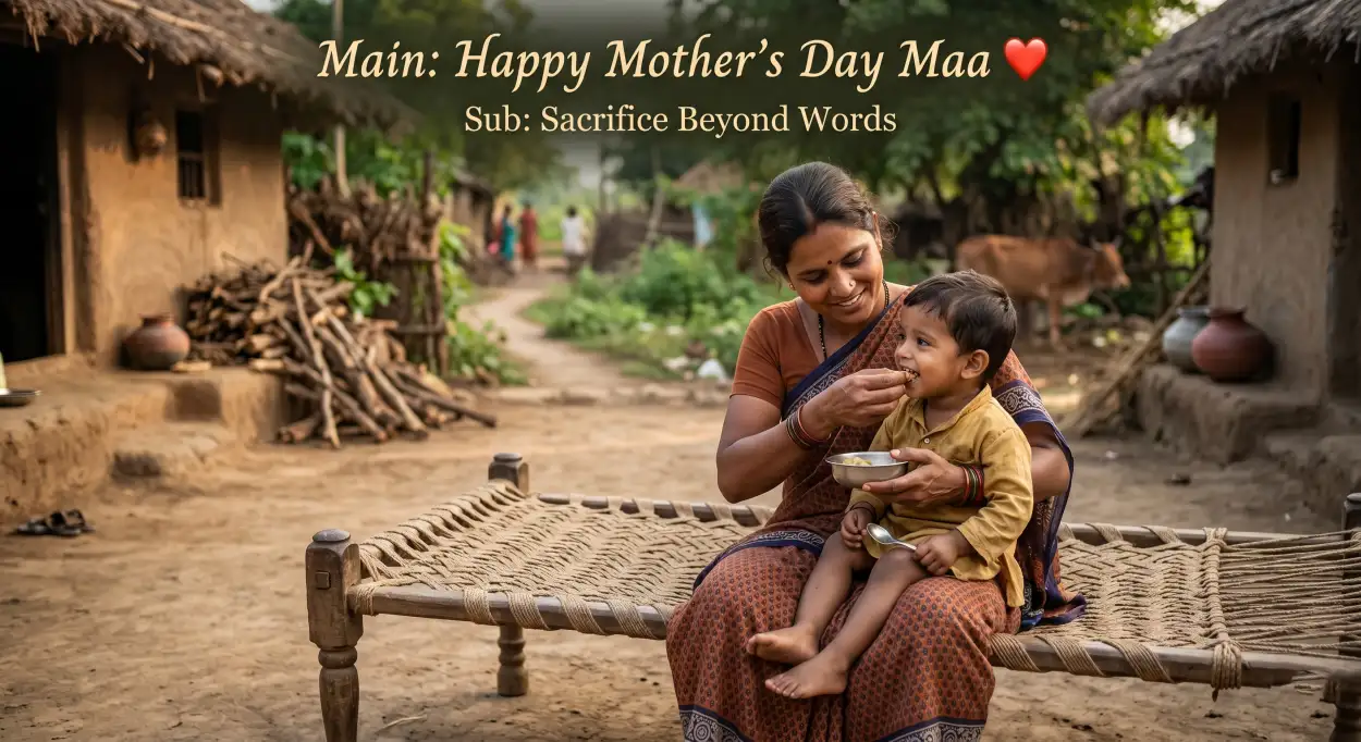 Free Download Mothers Day Quotes In Hindi 2026 2 - High Quality Happy Mothers Day 2026 Image