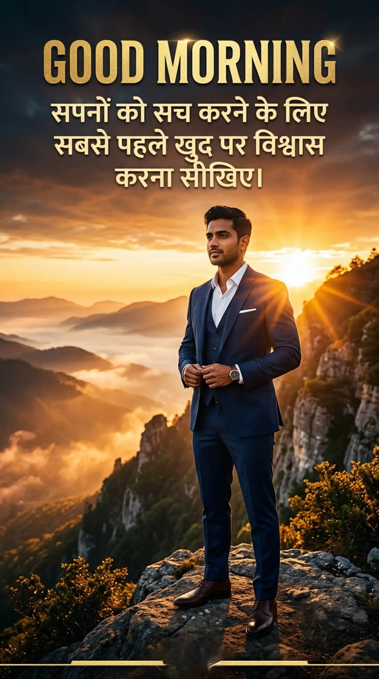 Free Download Motivational Thoughts In Hindi - High Quality Good Morning Motivational Quotes Hindi Image