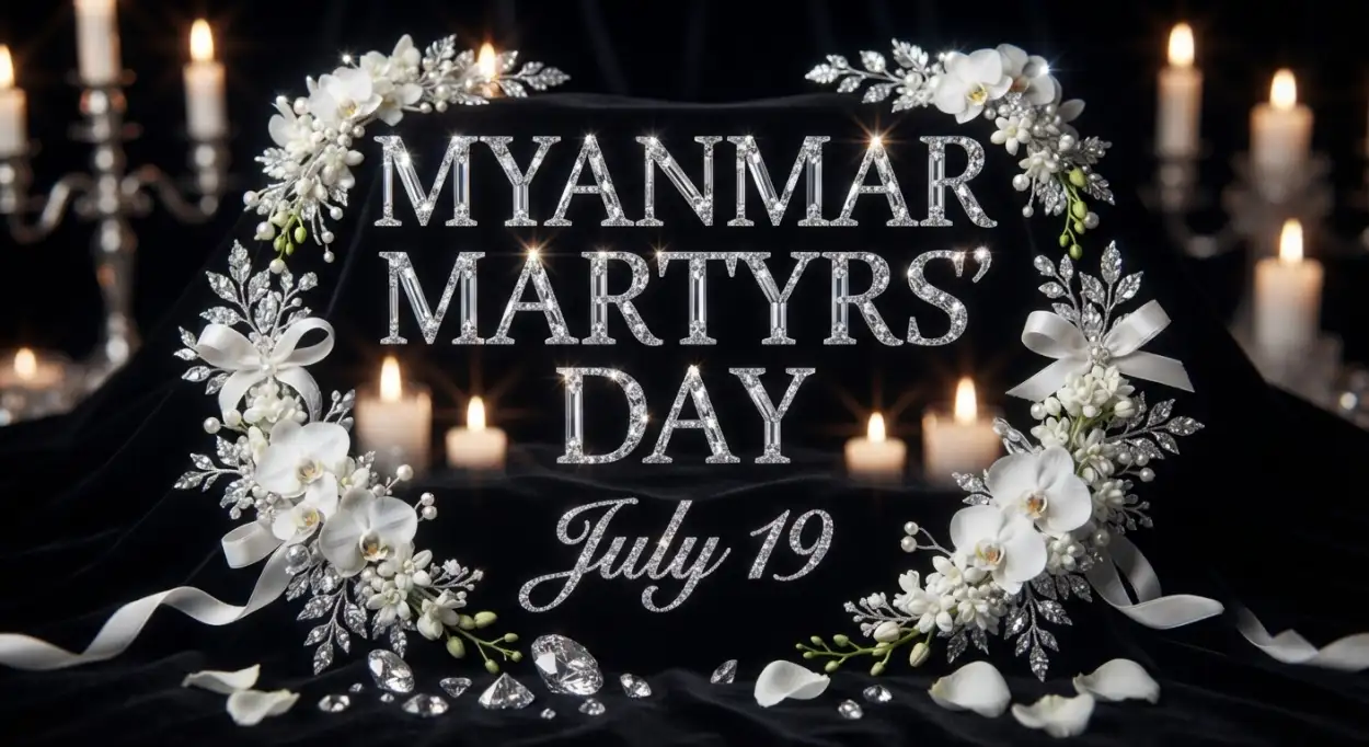 Free Download Myanmar Martyrs Day 2026 Quotes - High Quality Myanmar Martyrs Day 2026 Image
