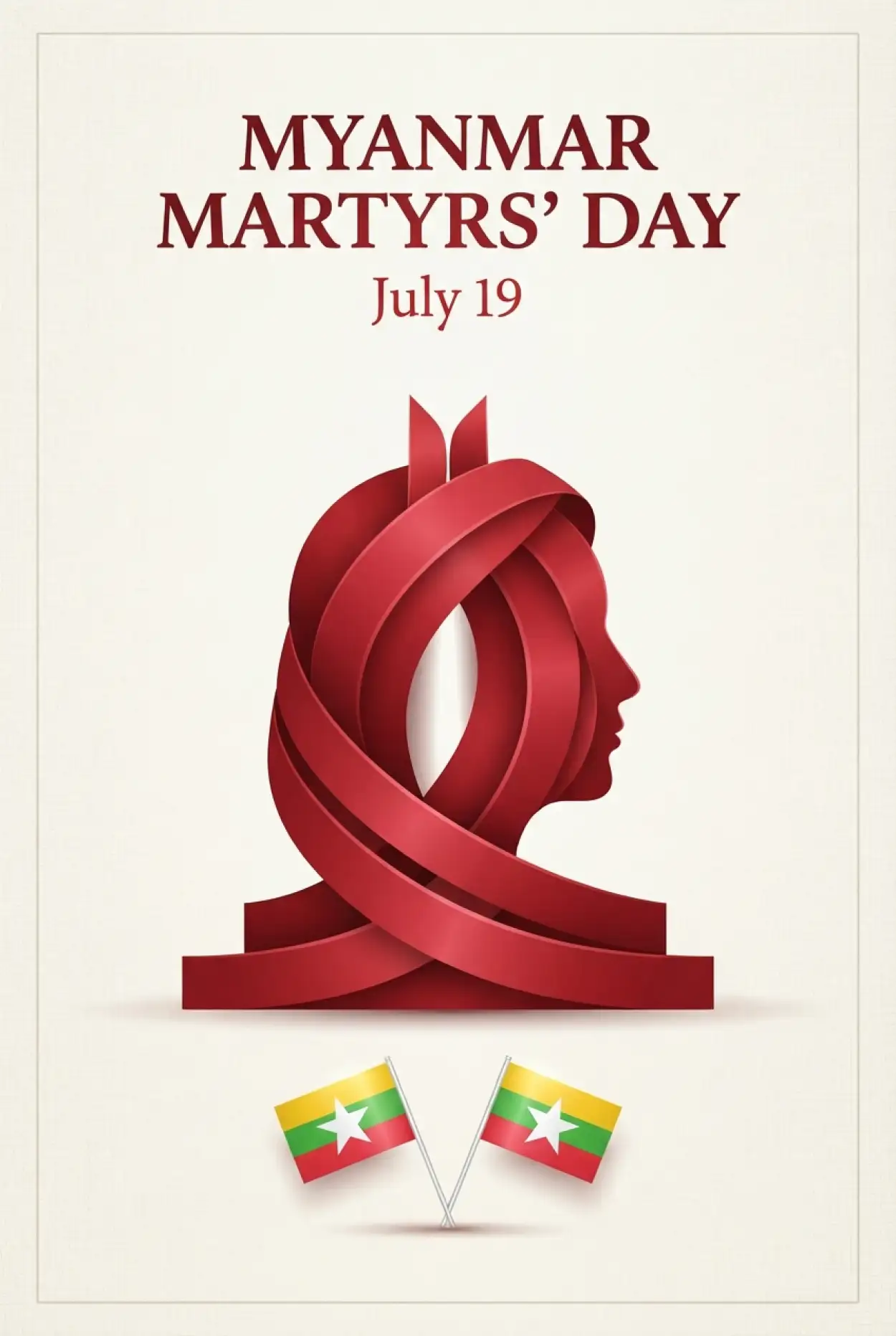 Free Download Myanmar Martyrs Day Black Ribbon Png - High Quality Myanmar Martyrs Day 2026 Transparent PNG