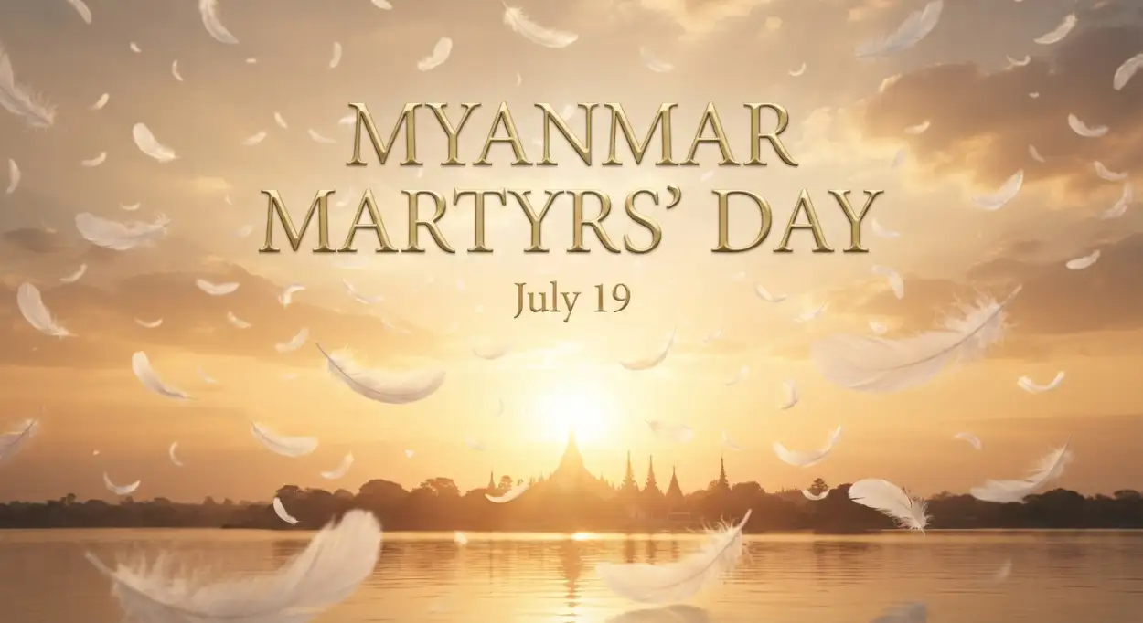 Free Download Myanmar Martyrs Day Canva Template - High Quality Myanmar Martyrs Day 2026 Image