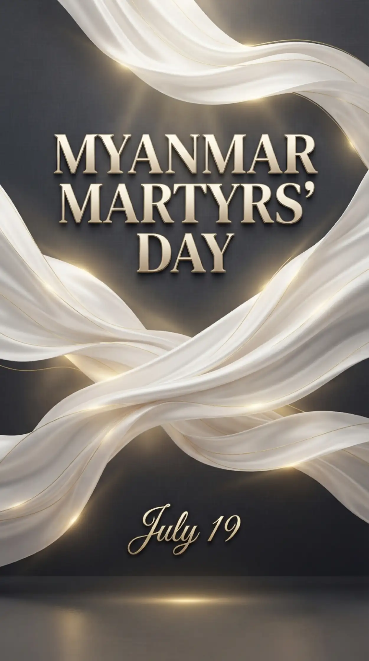 Free Download Myanmar Martyrs Day Elegant Poster - High Quality Myanmar Martyrs Day 2026 Image
