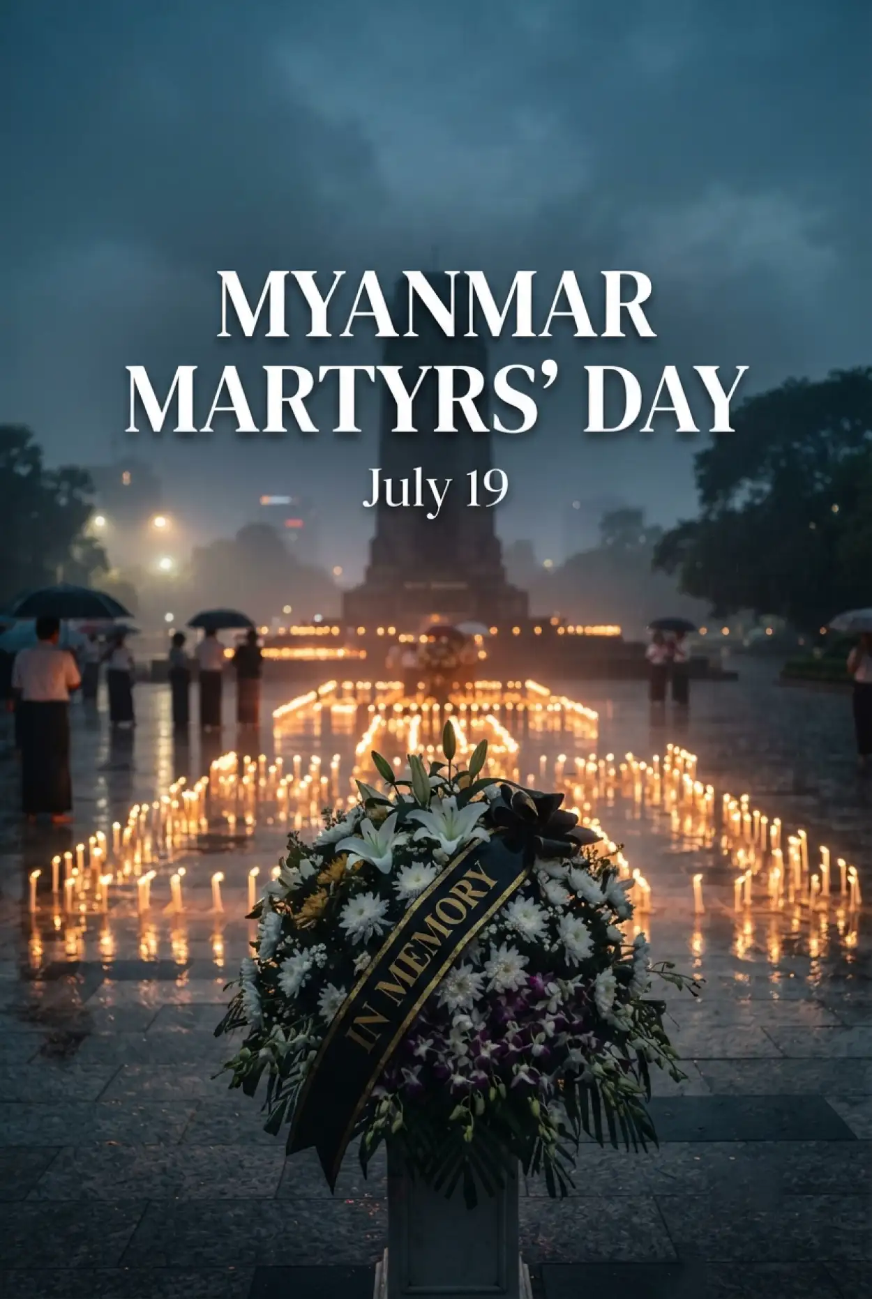 Free Download Myanmar Martyrs Day Honor And Sacrifice - High Quality Myanmar Martyrs Day 2026 Image