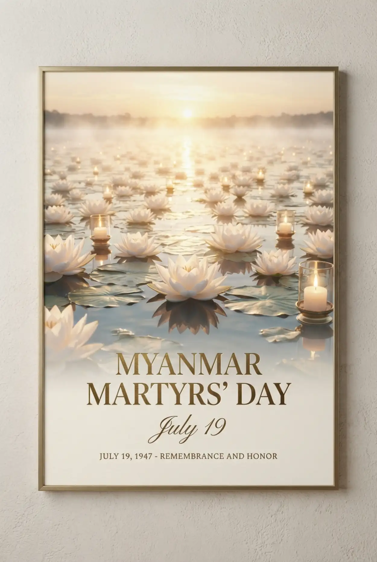 Free Download Myanmar Martyrs Day Invitation Design - High Quality Myanmar Martyrs Day 2026 Image