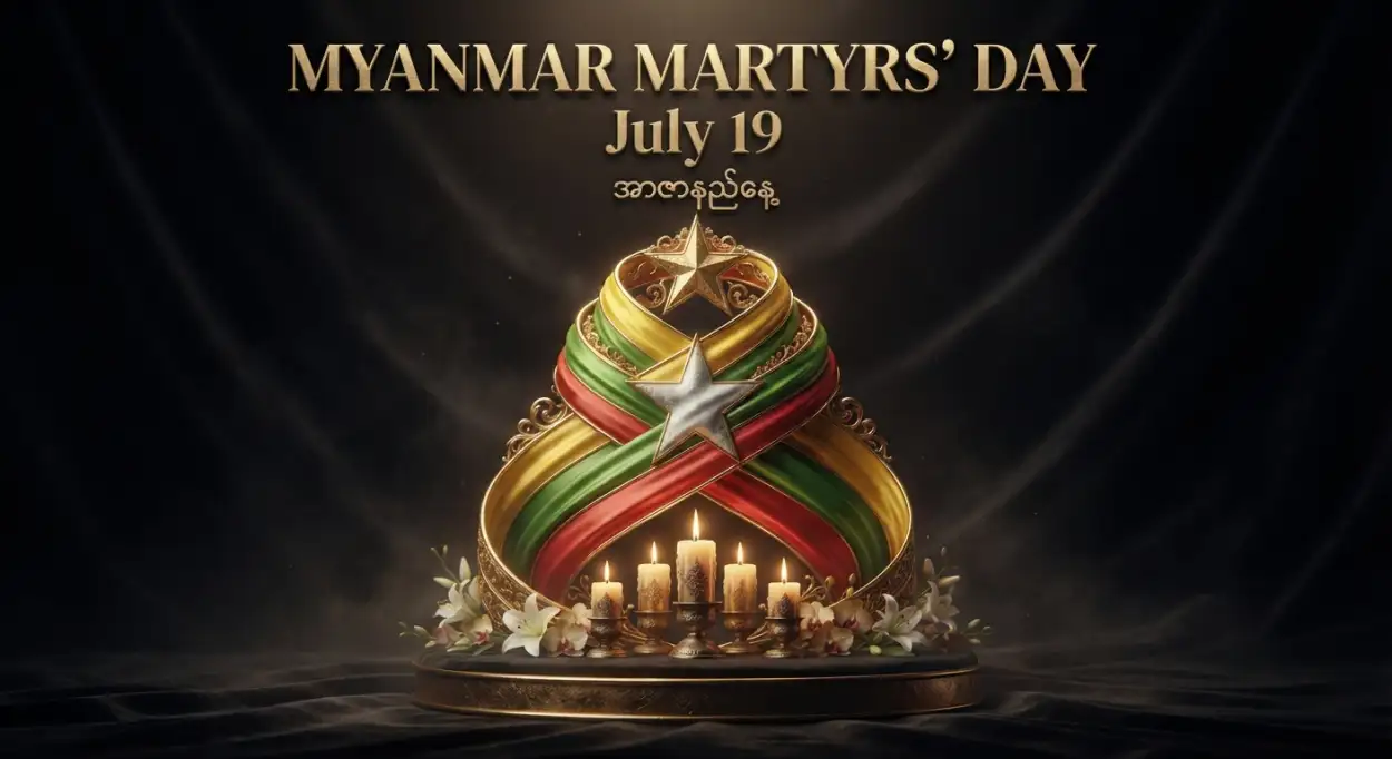 Free Download Myanmar Martyrs Day July 19 2026 - High Quality Myanmar Martyrs Day 2026 Image