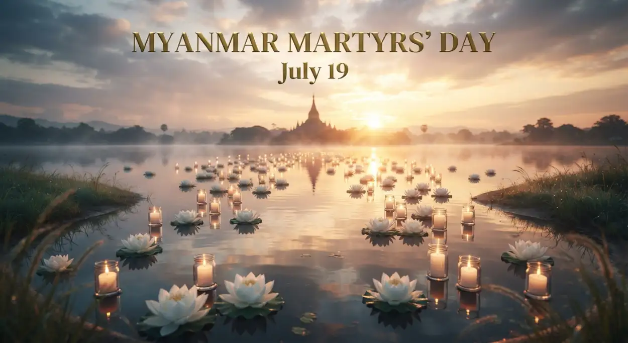 Free Download Myanmar Martyrs Day Motivational Quote - High Quality Myanmar Martyrs Day 2026 Image
