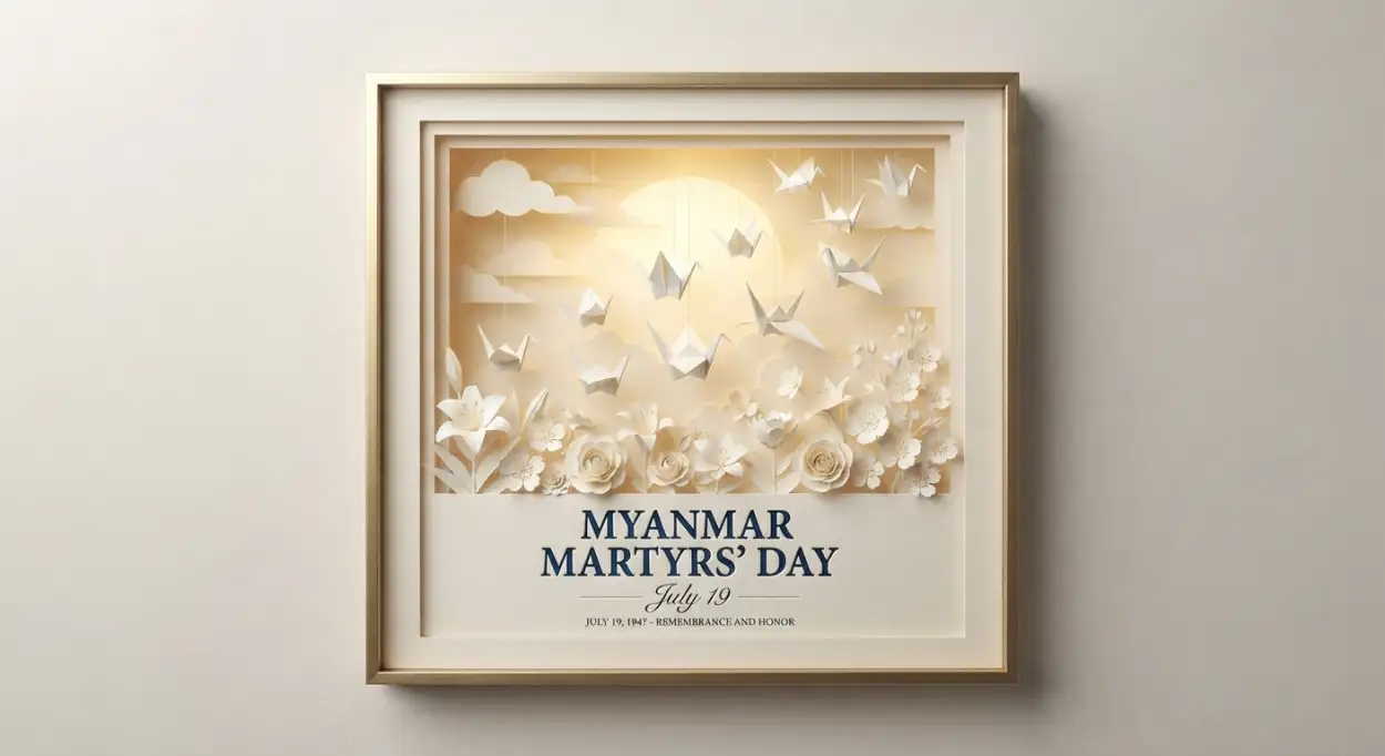 Free Download Myanmar Martyrs Day Remembrance Artwork - High Quality Myanmar Martyrs Day 2026 Image