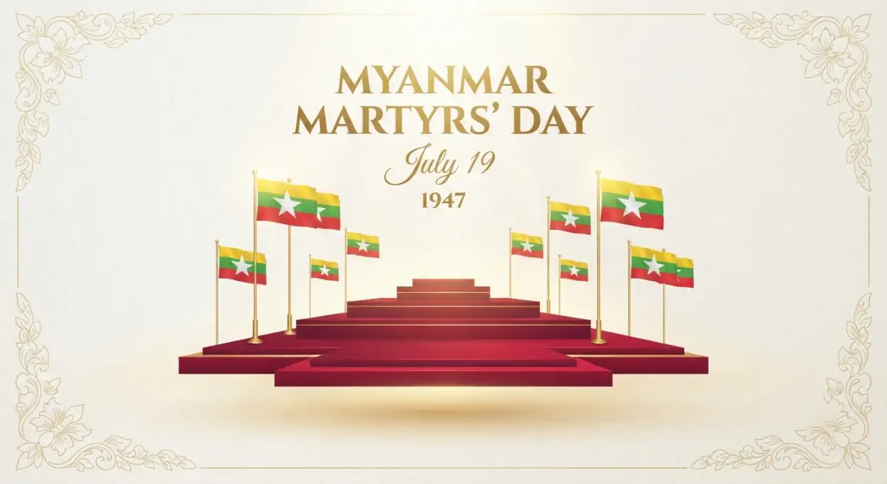Free Download Myanmar Martyrs Day Vector Free - High Quality Myanmar Martyrs Day 2026 Image