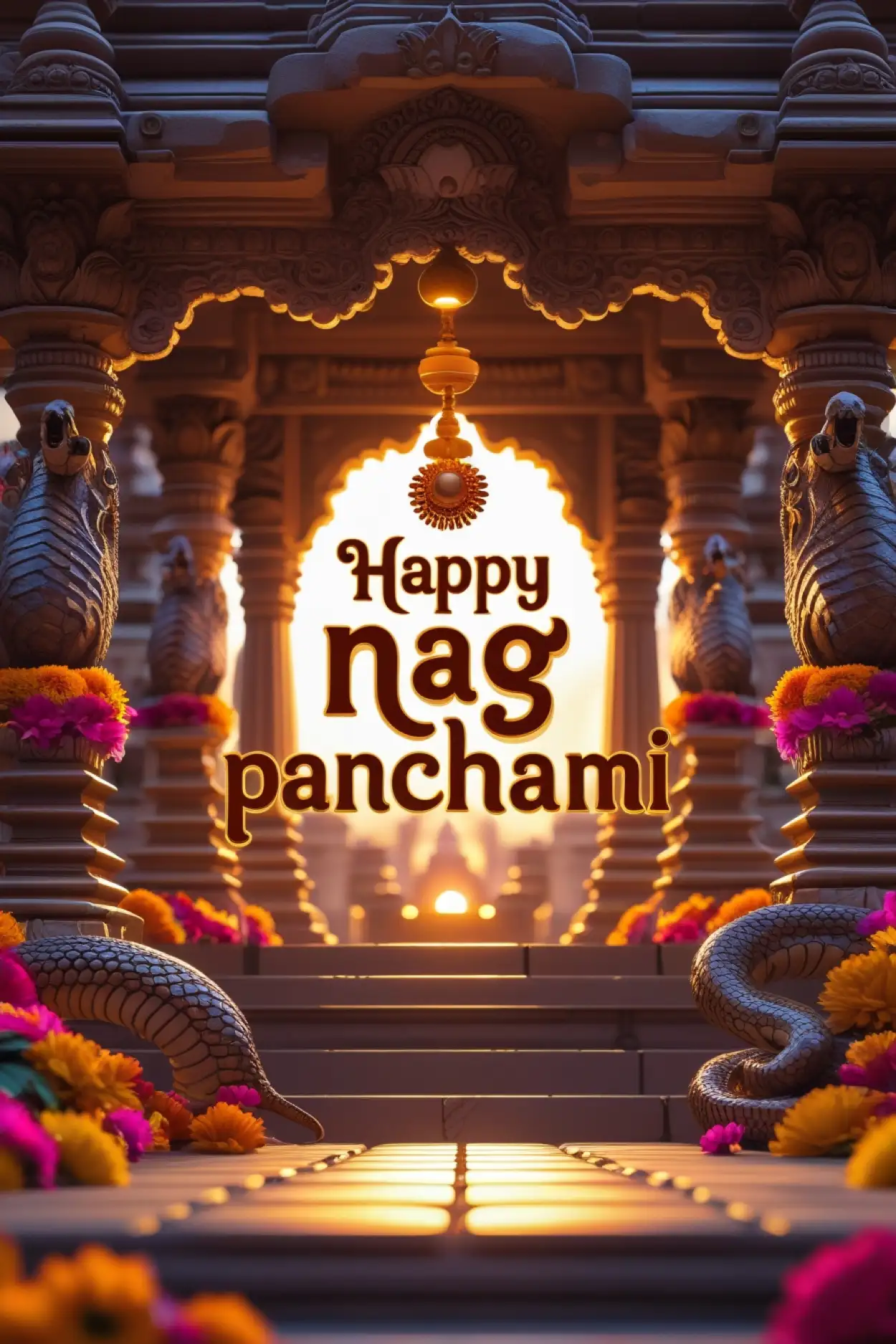 Nag Panchami festival greeting card