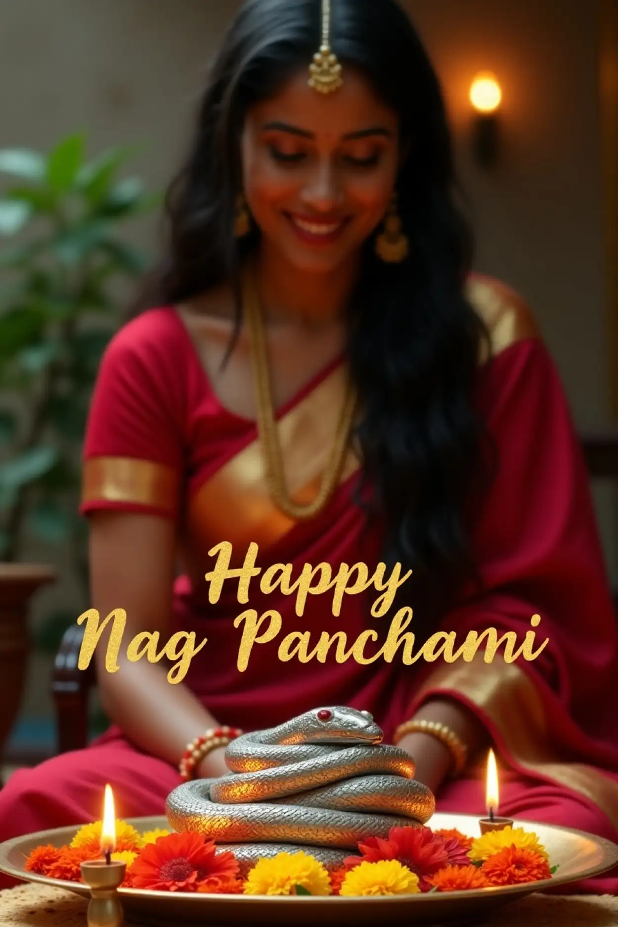 Nag Panchami puja thali PNG for download