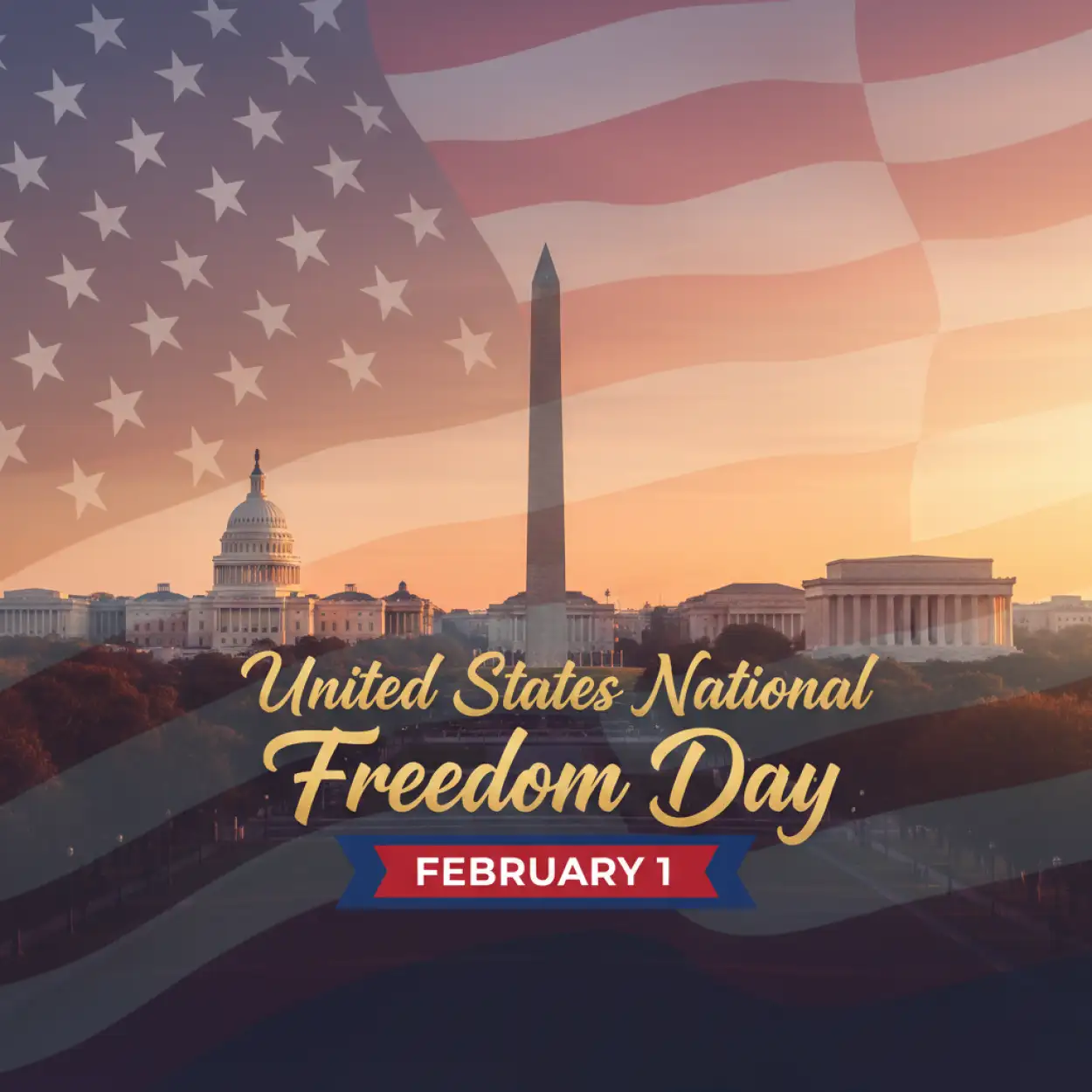 Free Download National Freedom Day Usa February 1 - High Quality United States National Freedom Day Background