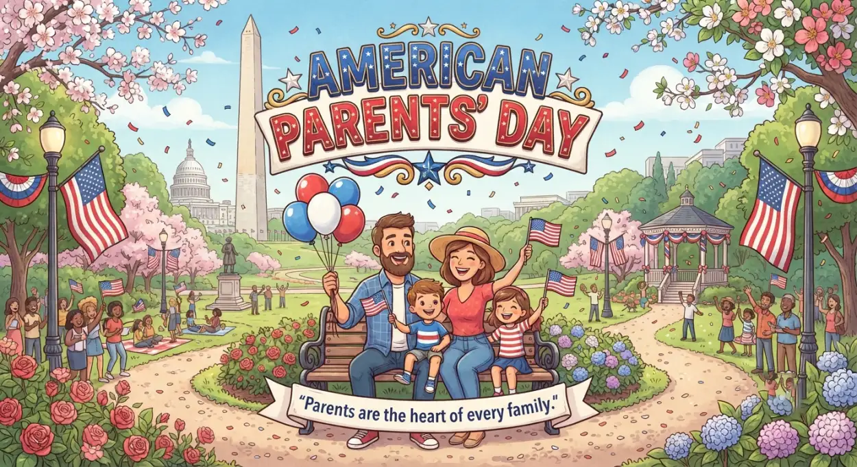 Free Download National Parents Day 2026 Usa - High Quality American Parents Day 2026 Image