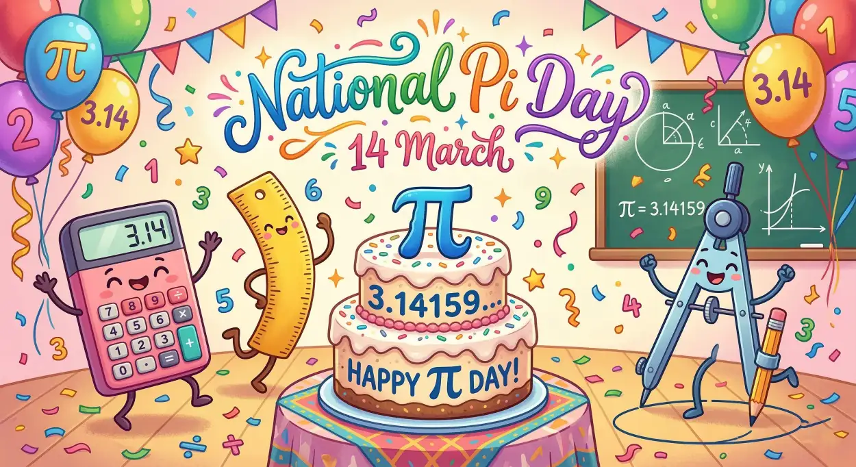 Free Download National Pi Day Mathematics Theme Illustration - High Quality National Pi Day Image