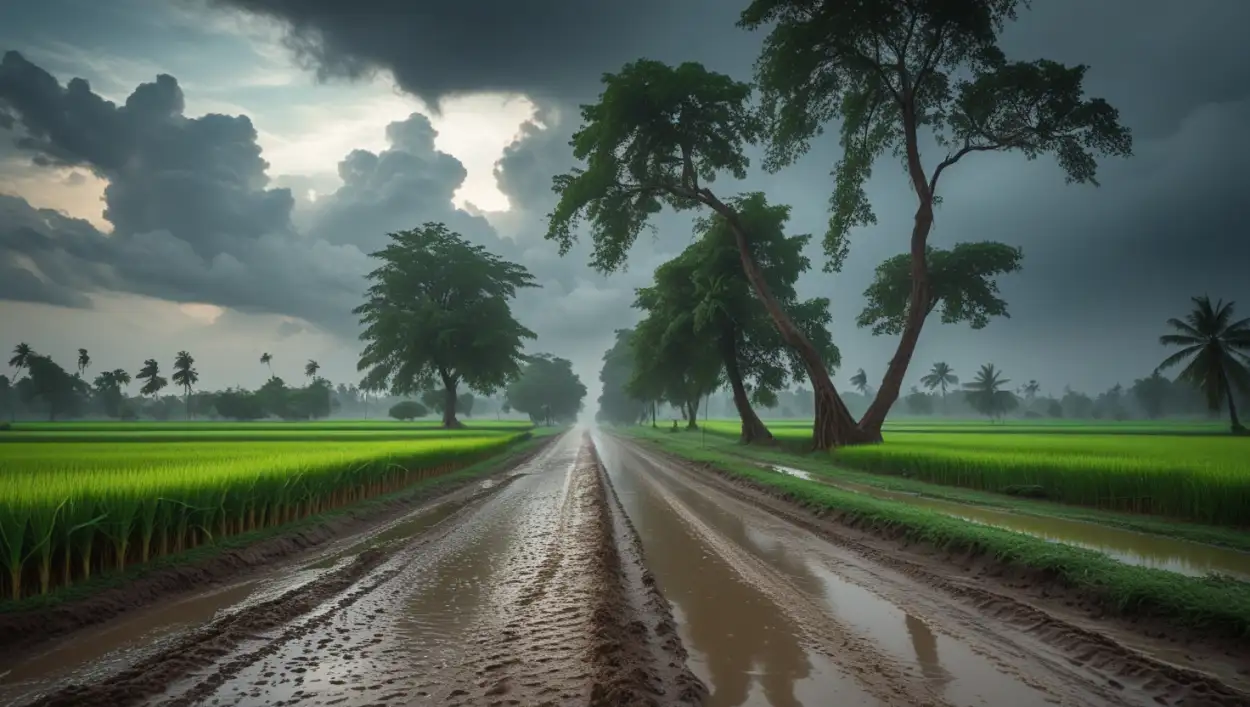 nature with fog background image