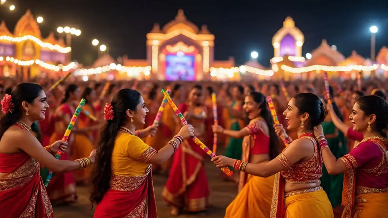 Free Download Navratri Garba Night 2025 Photos - High Quality Garba Night Background