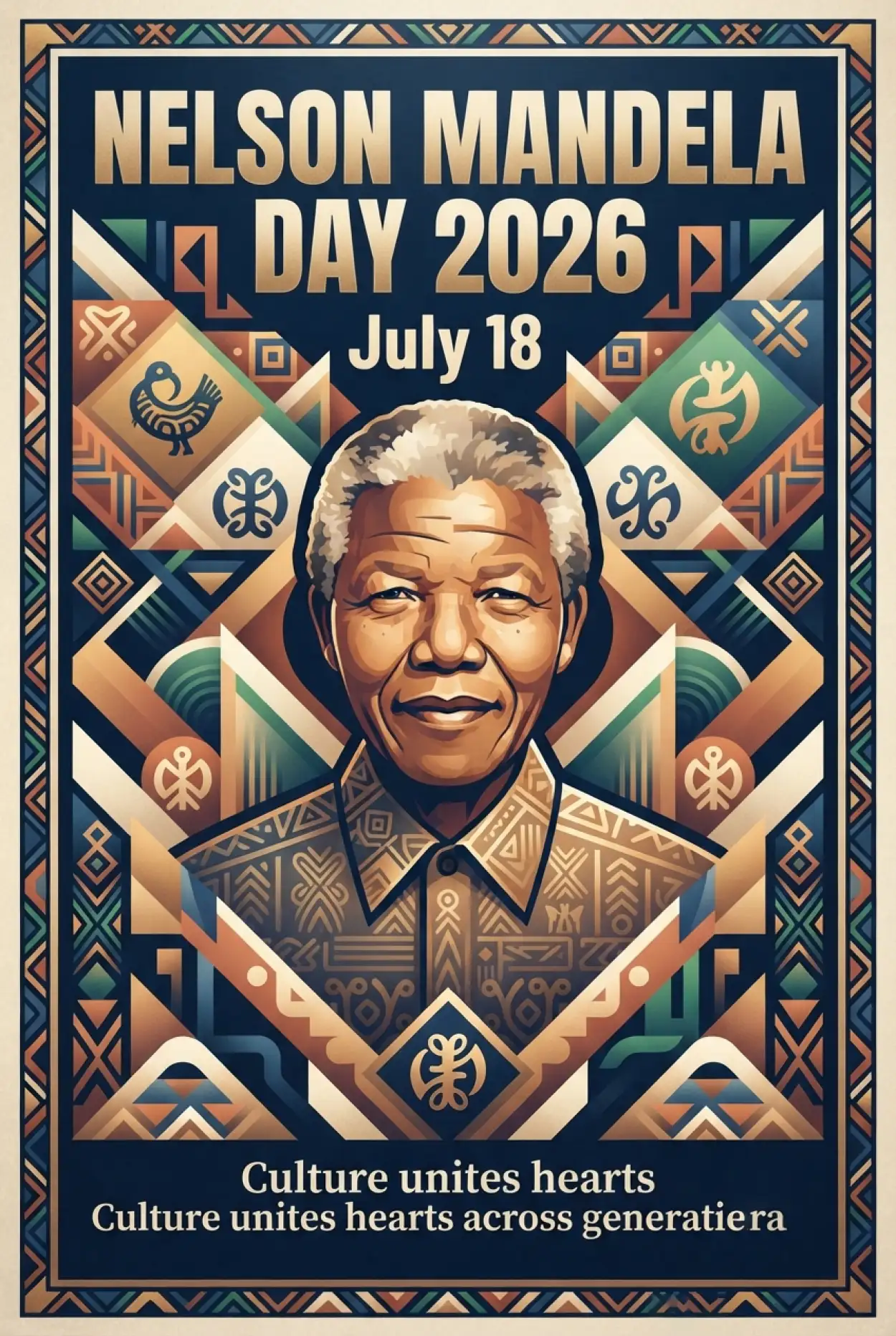 Free Download Nelson Mandela Artistic Poster 2026 - High Quality Nelson Mandela Poster 2026 Image