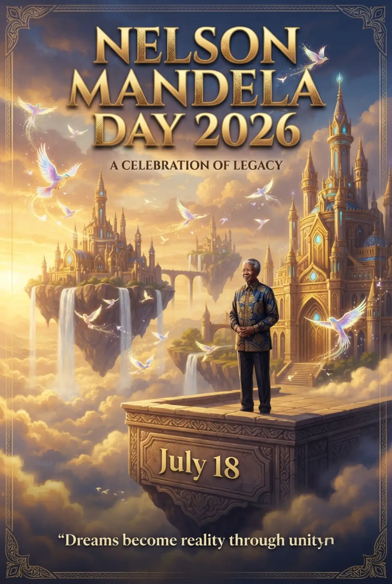 Free Download Nelson Mandela Celebration Poster 2026 - High Quality Nelson Mandela Poster 2026 Image