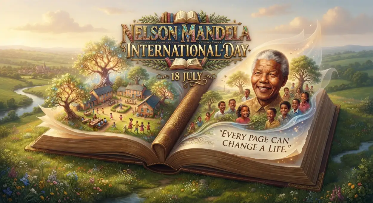 Free Download Nelson Mandela Day Educational Campaign Design - High Quality Nelson Mandela International Day 2026 Image