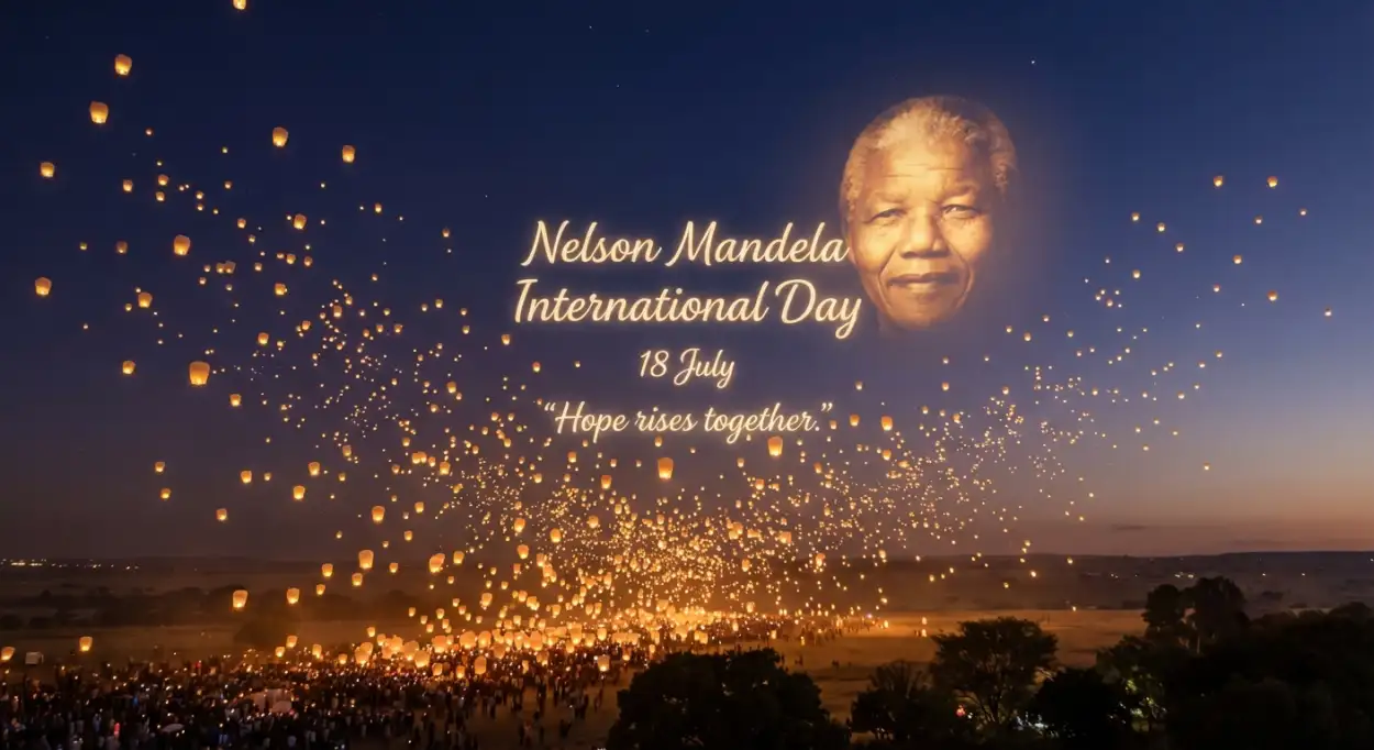 Free Download Nelson Mandela Day Website Banner Template - High Quality Nelson Mandela International Day 2026 Image