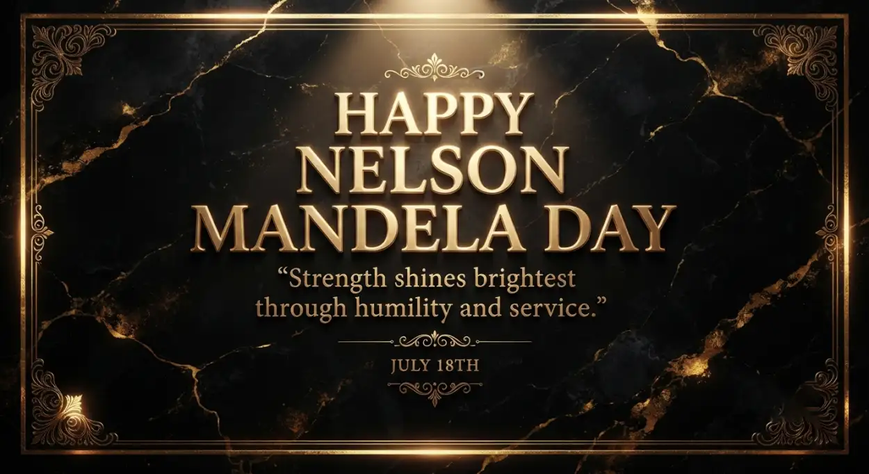 Free Download Nelson Mandela Day Wishes Elegant Typography - High Quality Nelson Mandela Day Wishes Image