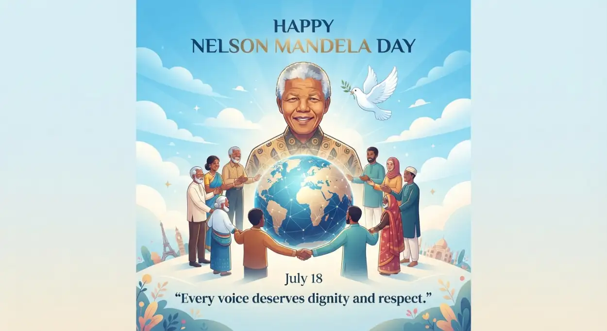 Free Download Nelson Mandela Day Wishes Vector Illustration - High Quality Nelson Mandela Day Wishes Image