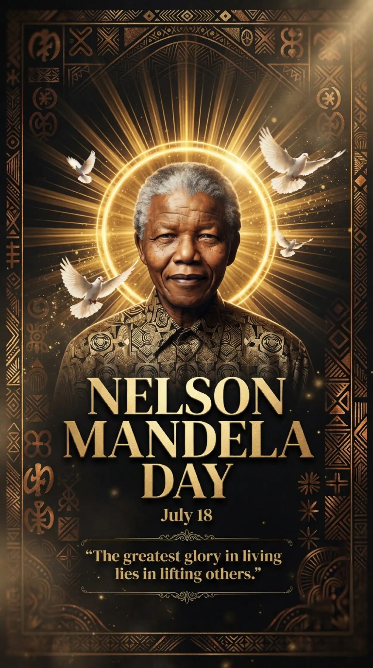 Free Download Nelson Mandela Elegant Poster Design 2026 - High Quality Nelson Mandela Poster 2026 Image