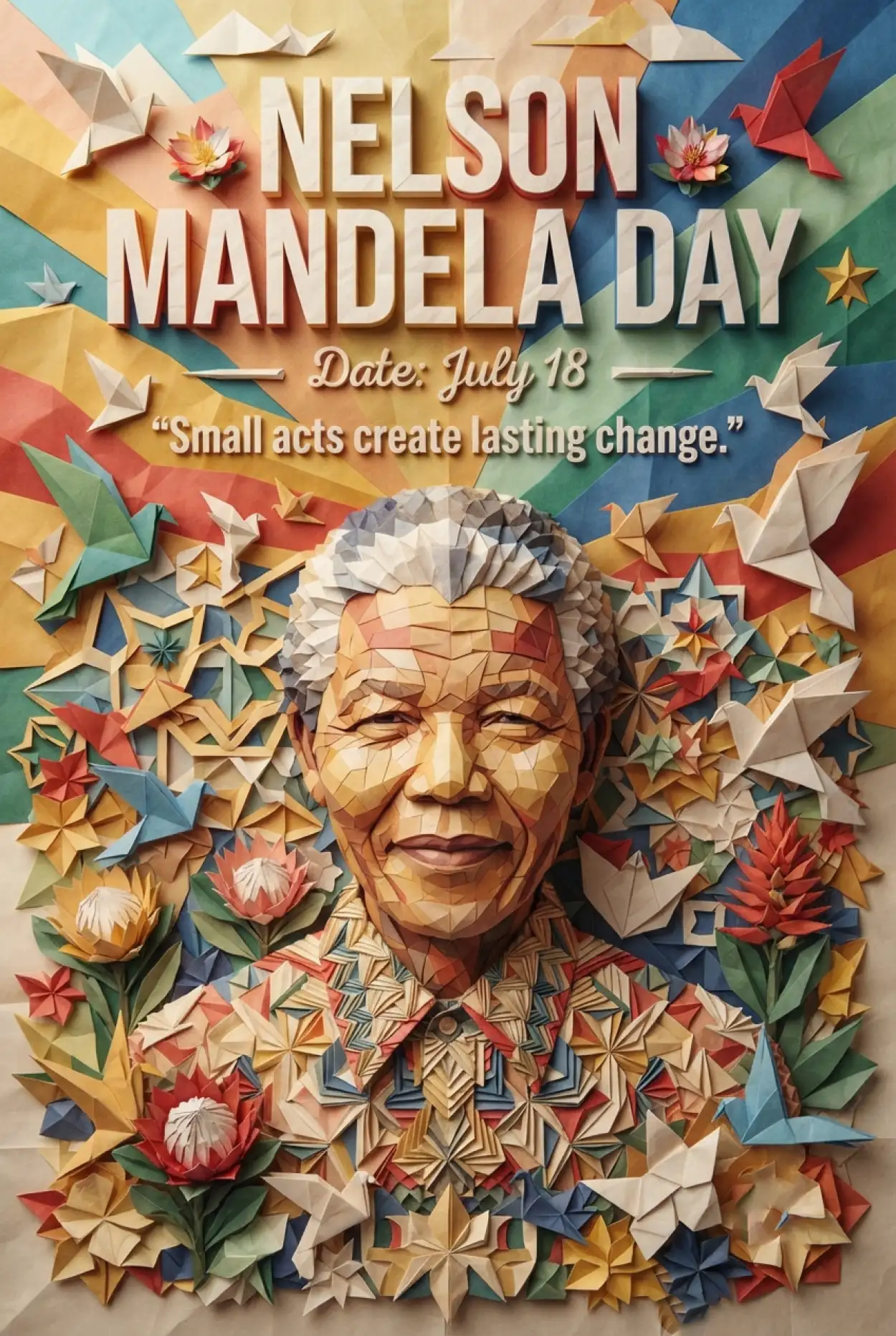 Free Download Nelson Mandela Illustration Poster 2026 - High Quality Nelson Mandela Poster 2026 Image
