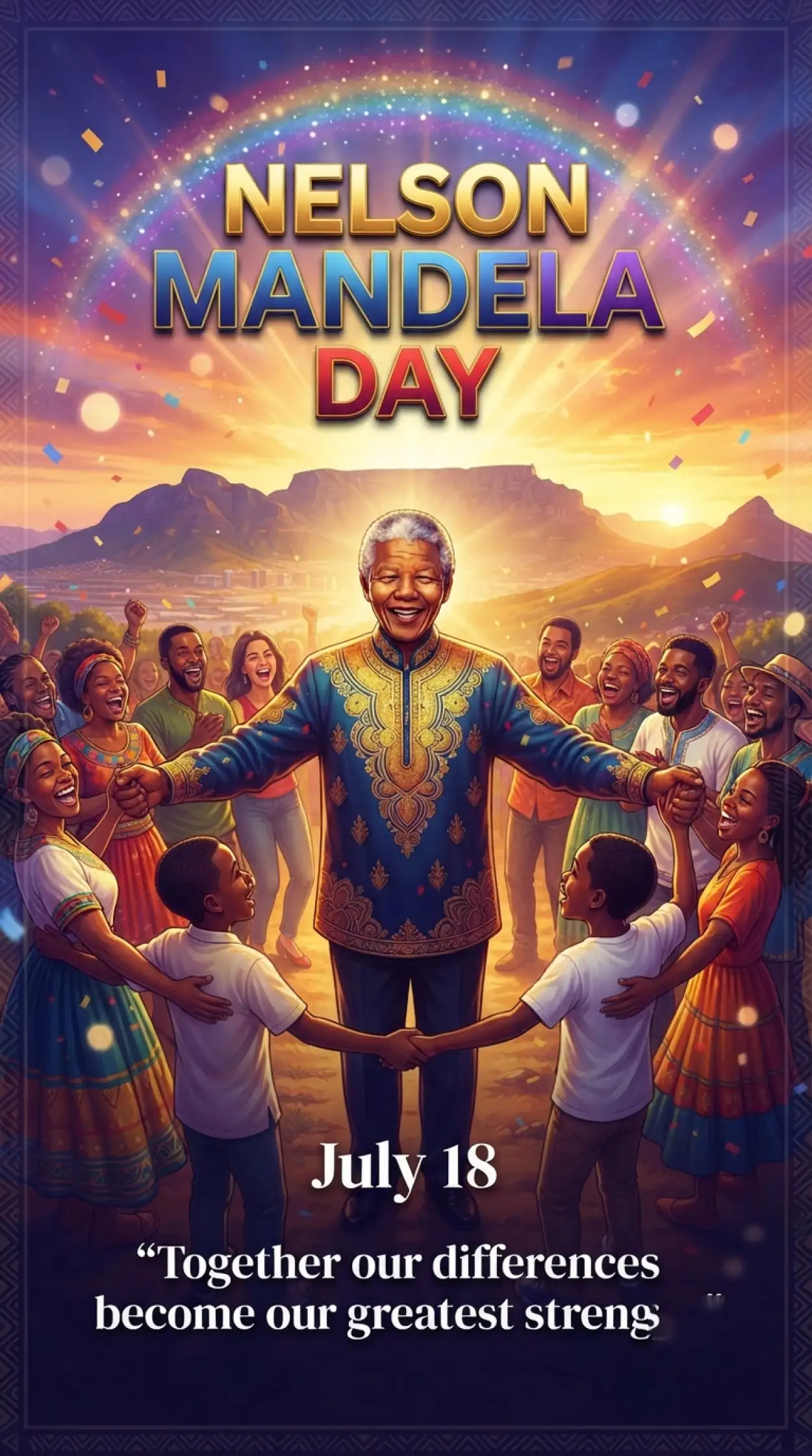 Free Download Nelson Mandela Inspirational Artwork Poster 2026 - High Quality Nelson Mandela Poster 2026 Image