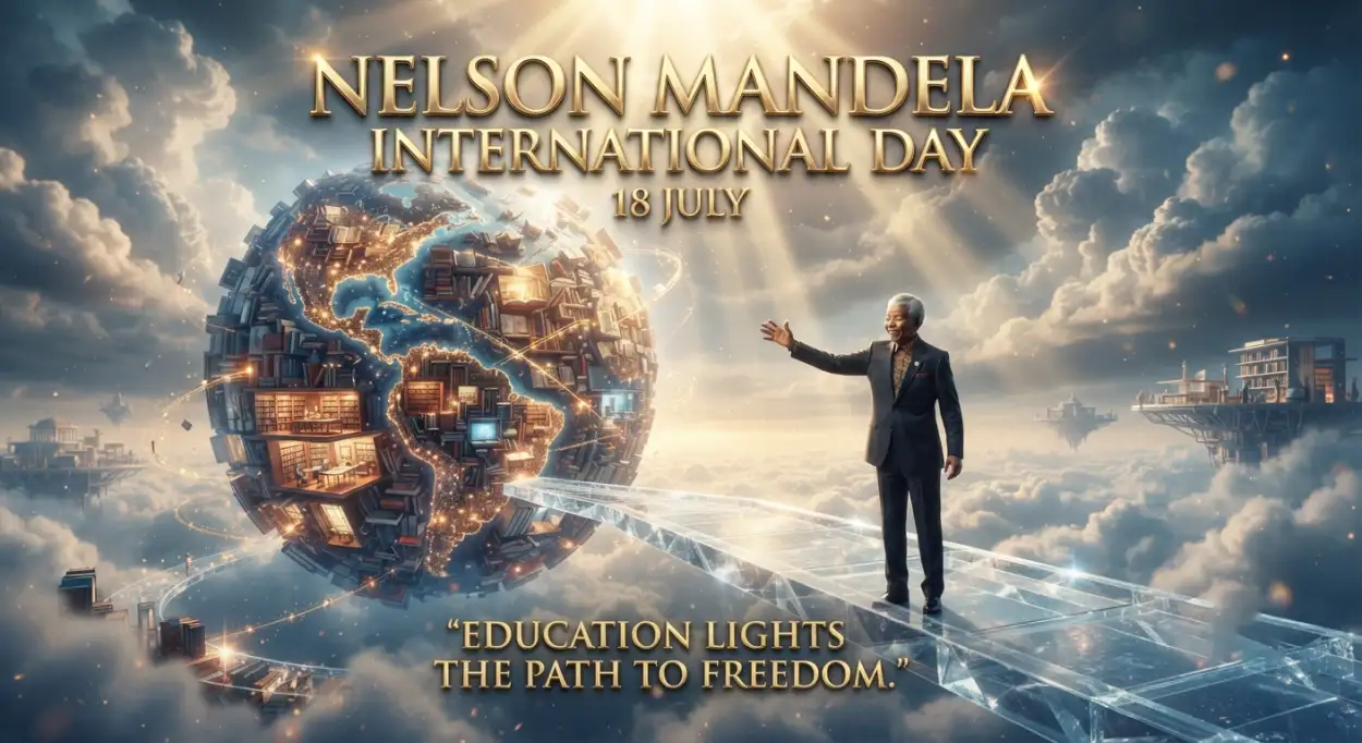 Free Download Nelson Mandela International Day Editable Canva Template - High Quality Nelson Mandela International Day 2026 Image