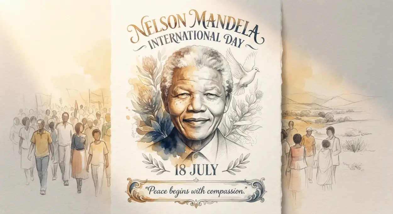 Free Download Nelson Mandela International Day Editable Illustrator File - High Quality Nelson Mandela International Day 2026 Image