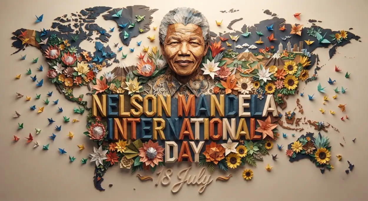 Free Download Nelson Mandela International Day Elegant Typography - High Quality Nelson Mandela International Day 2026 Image