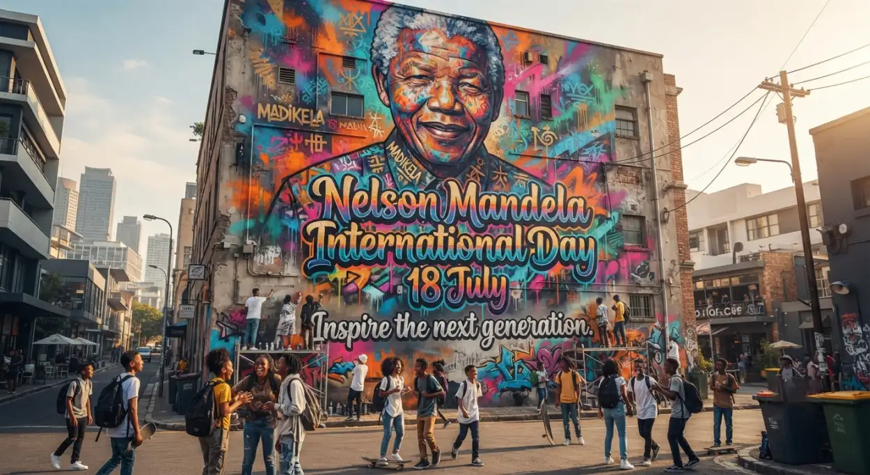 Free Download Nelson Mandela International Day Tribute Banner - High Quality Nelson Mandela International Day 2026 Image