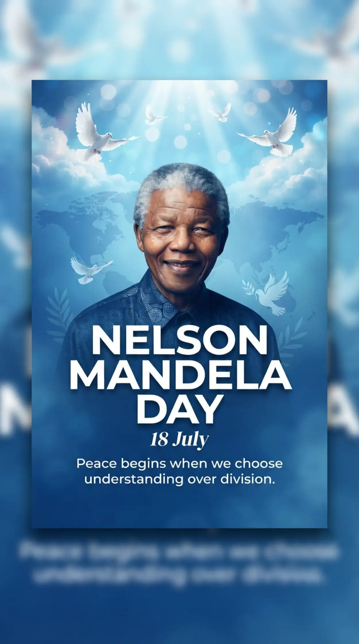 Free Download Nelson Mandela Peace Education Poster 2026 - High Quality Nelson Mandela Poster 2026 Image