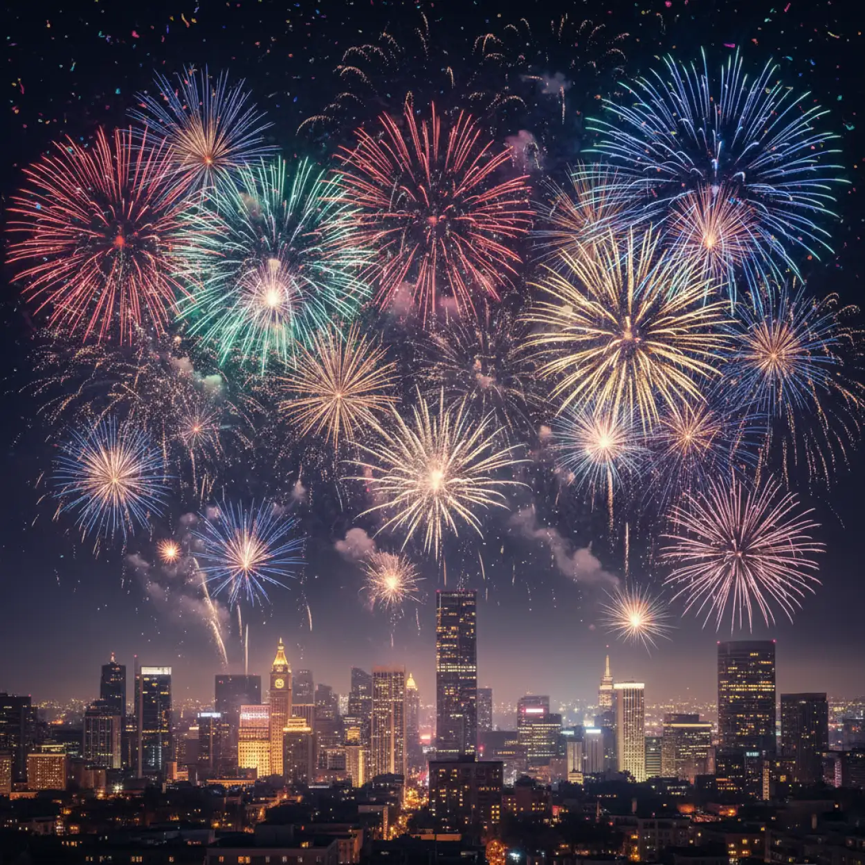 new year 2026 confetti background