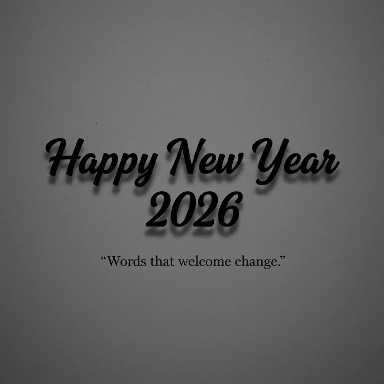 new year 2026 greeting card dark theme
