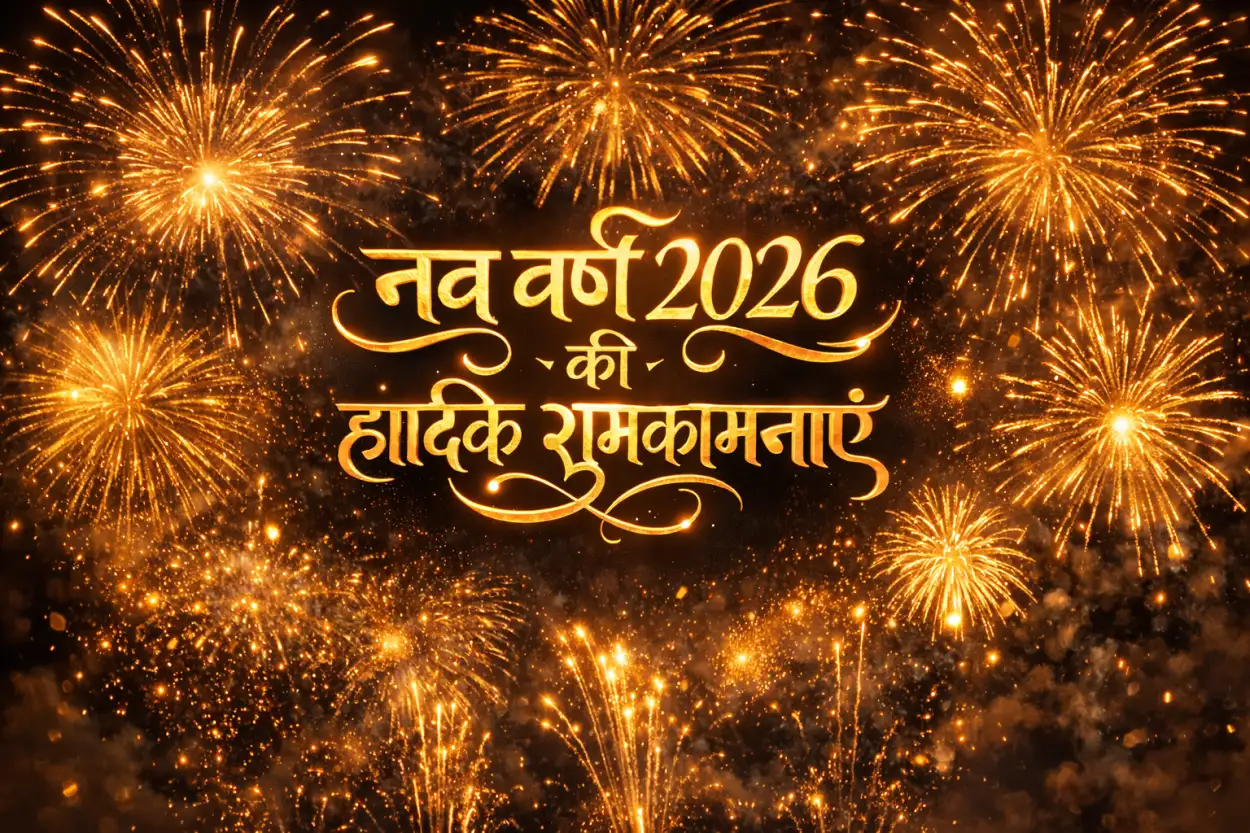 new year 2026 greeting card in hindi