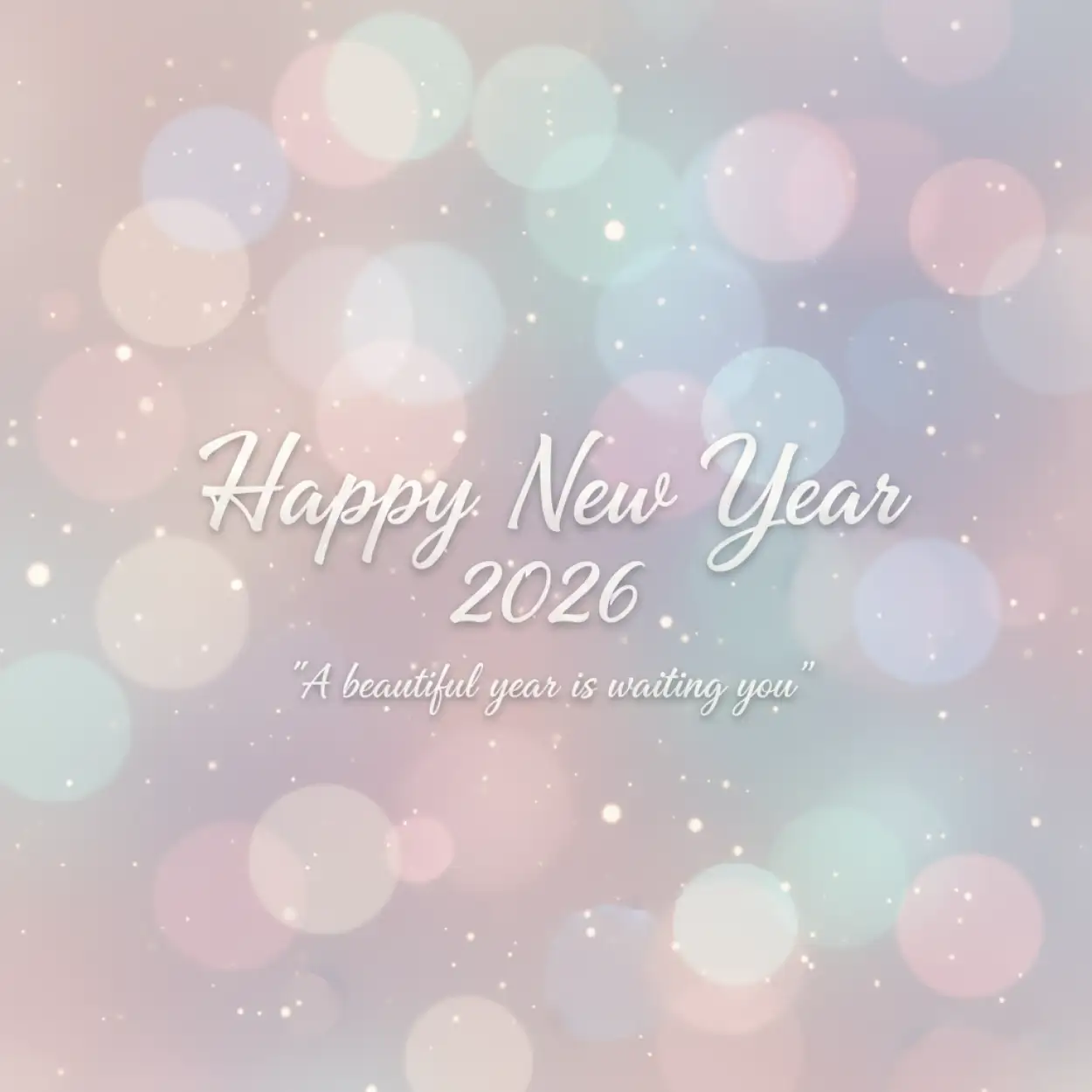 new year 2026 greeting card minimal design