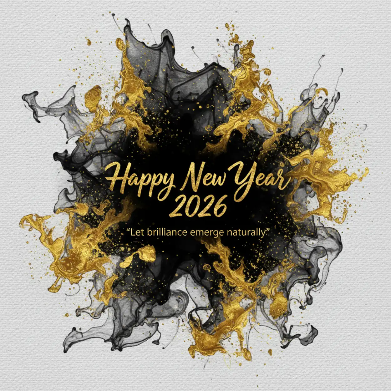 new year 2026 greeting card minimalist style