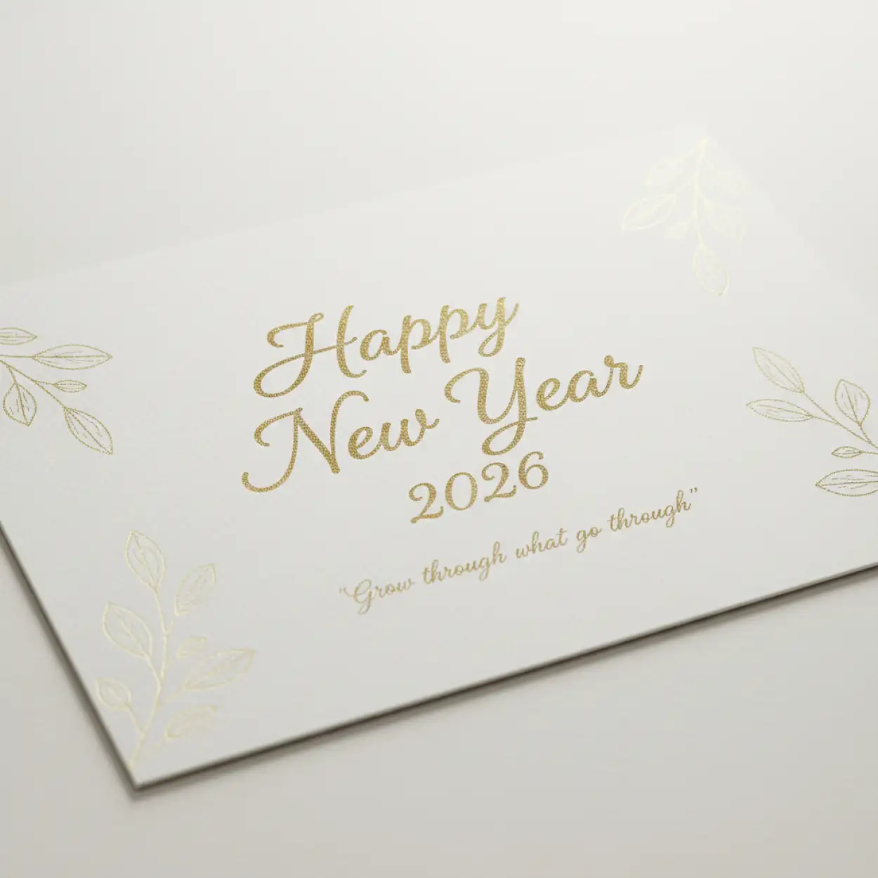 new year 2026 greeting card professional design